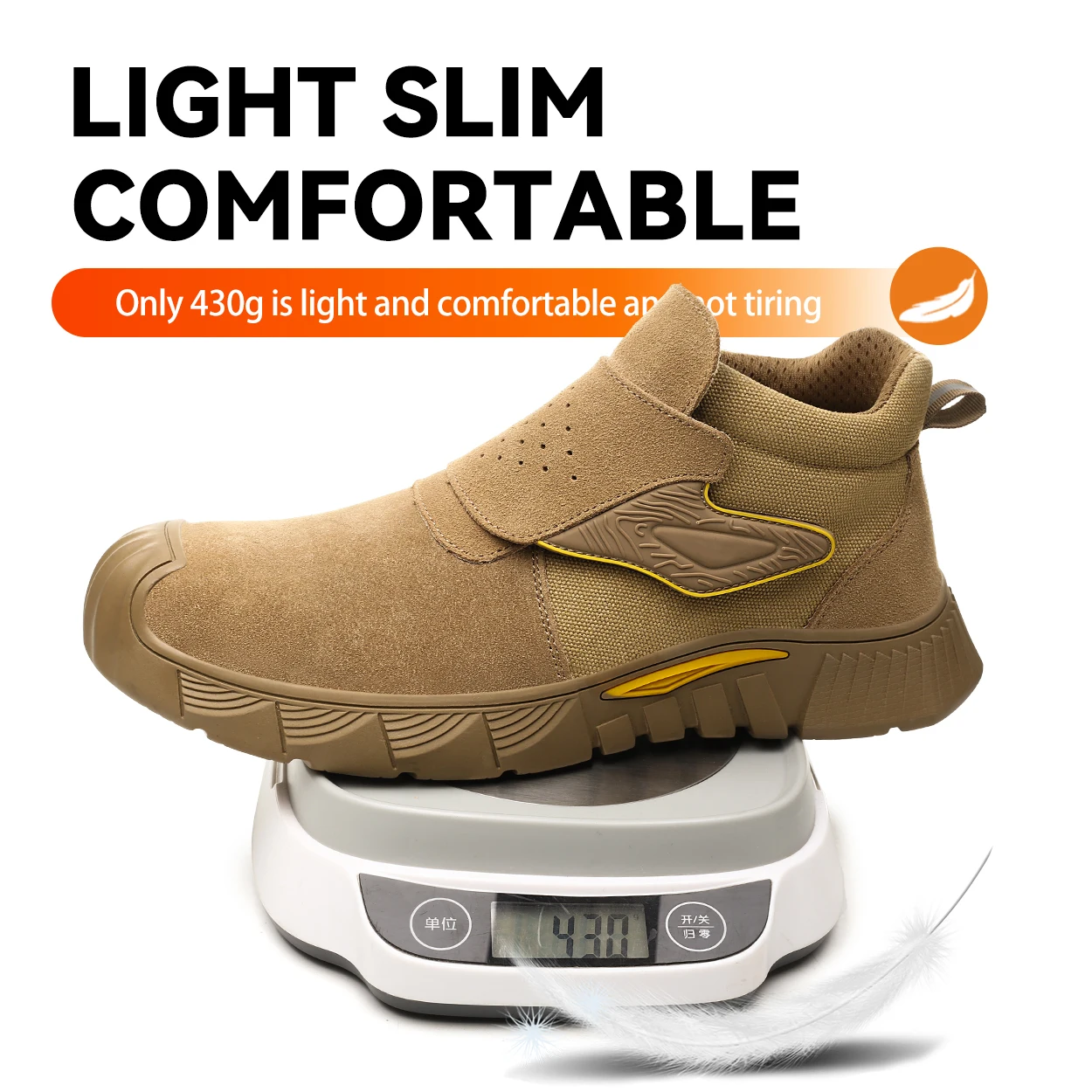 Durable Men's Safety Shoes Fashion Men's Work Boots Anti Smash Piercing Resistant Factory Outdoor Comfort Footwear For Men