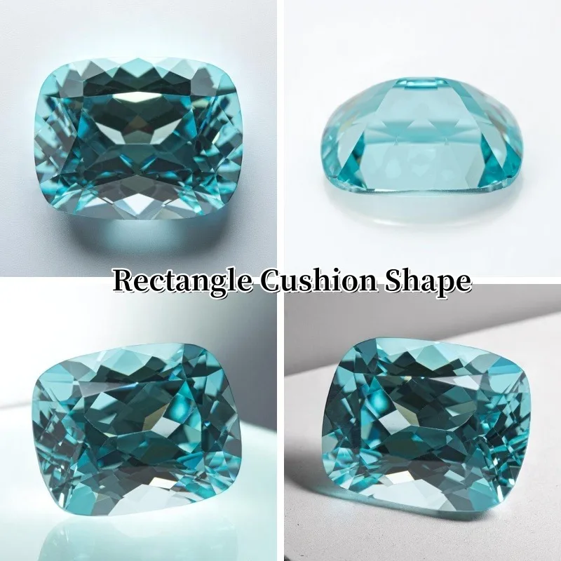 Lab Grown Paraiba Oval Cut Neon Blue Color for DIY Advanced Jewelry Making Inlay Ring Necklace Selectable Certificate