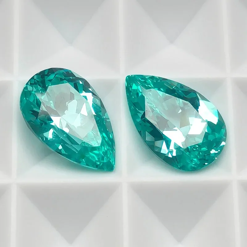 Lab Grown Paraiba Oval Cut Neon Blue Color for DIY Advanced Jewelry Making Inlay Ring Necklace Selectable Certificate