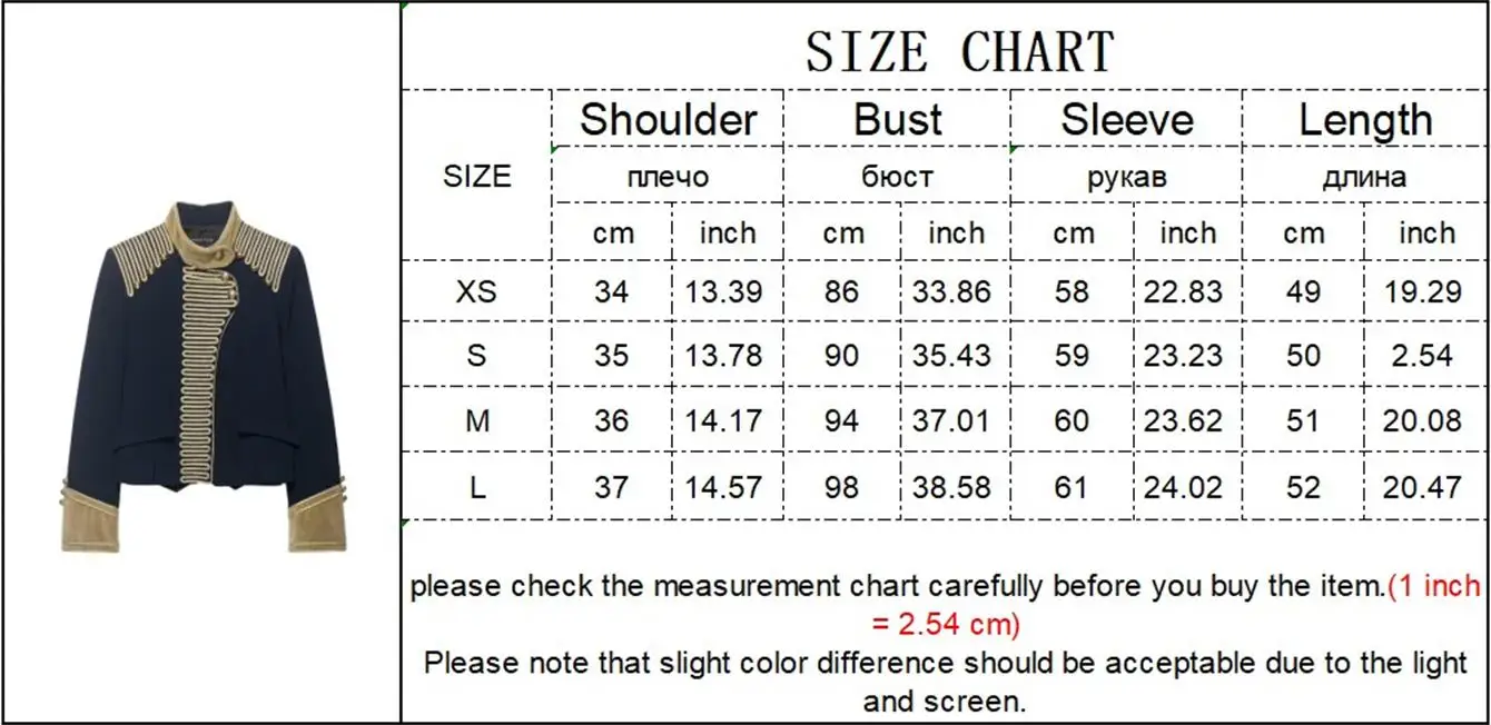 New Women's Napoleon Jacket Street Stand Collar Long Sleeve Buttons Short Jackets Chic 2026 Autumn Female Daily Outerwear