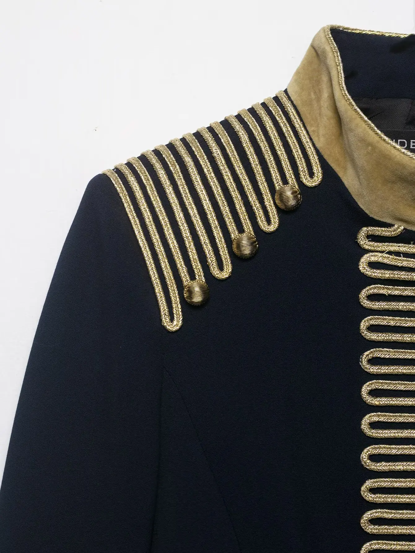 New Women's Napoleon Jacket Street Stand Collar Long Sleeve Buttons Short Jackets Chic 2026 Autumn Female Daily Outerwear