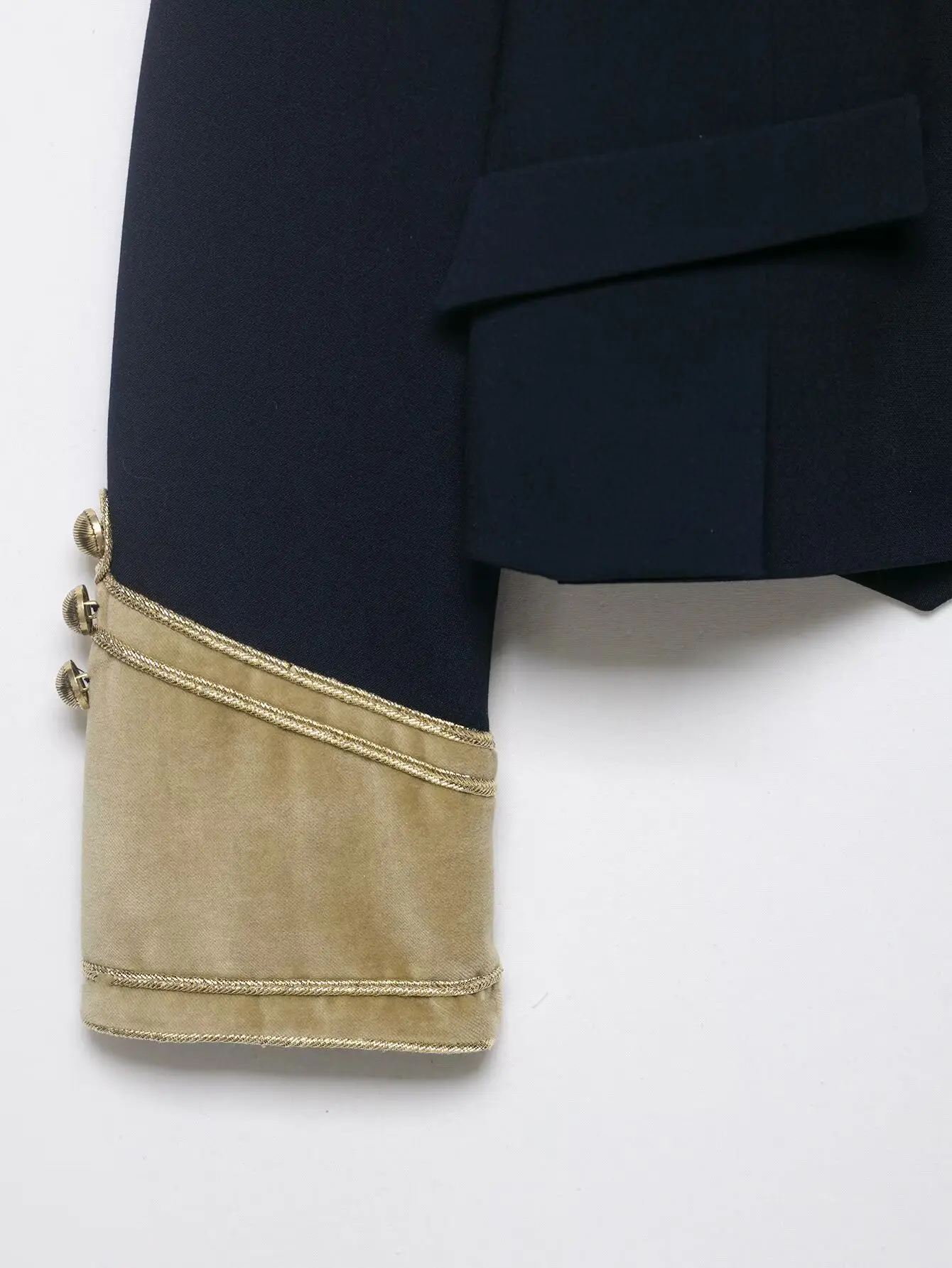 New Women's Napoleon Jacket Street Stand Collar Long Sleeve Buttons Short Jackets Chic 2026 Autumn Female Daily Outerwear