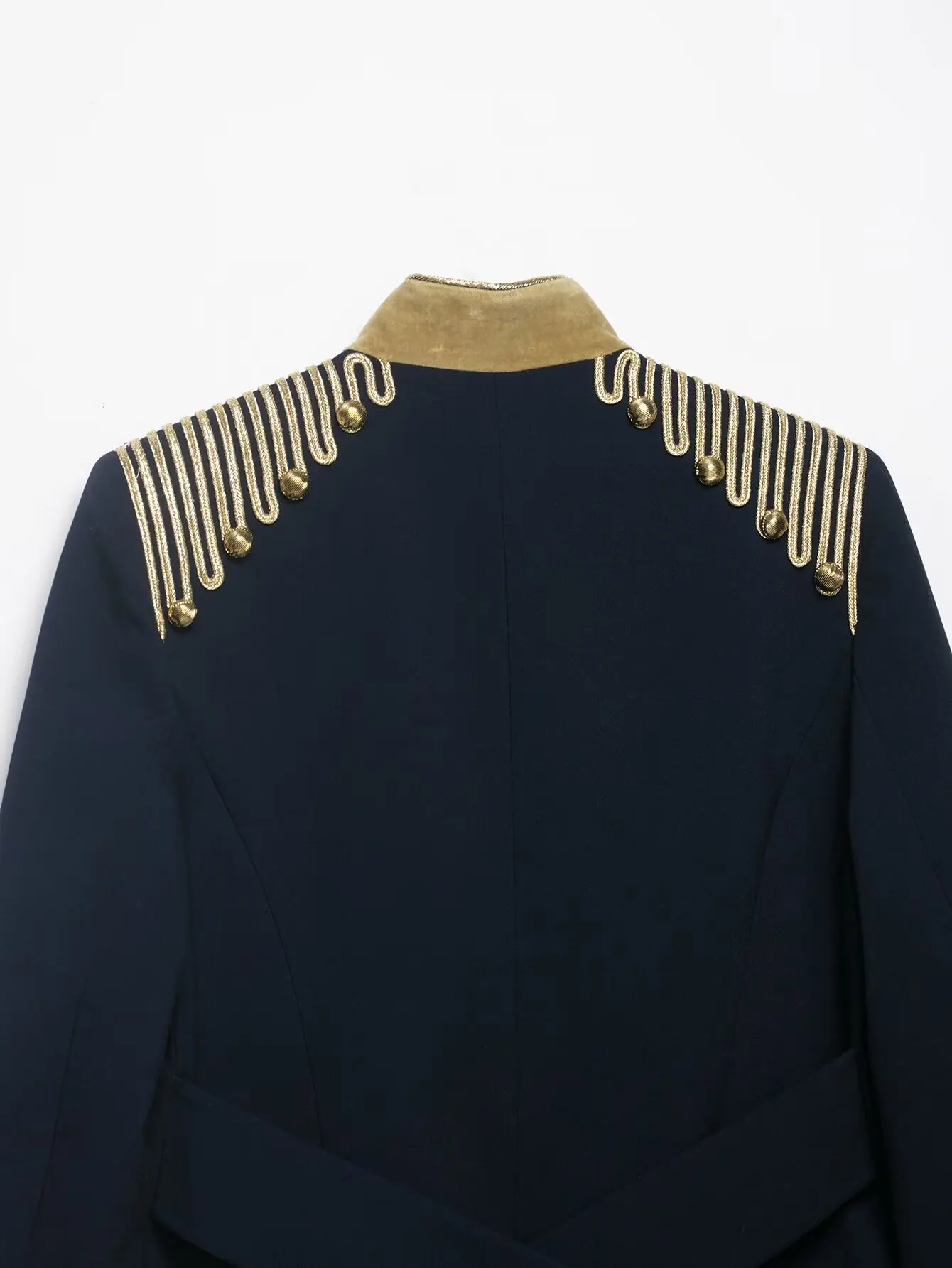 New Women's Napoleon Jacket Street Stand Collar Long Sleeve Buttons Short Jackets Chic 2026 Autumn Female Daily Outerwear
