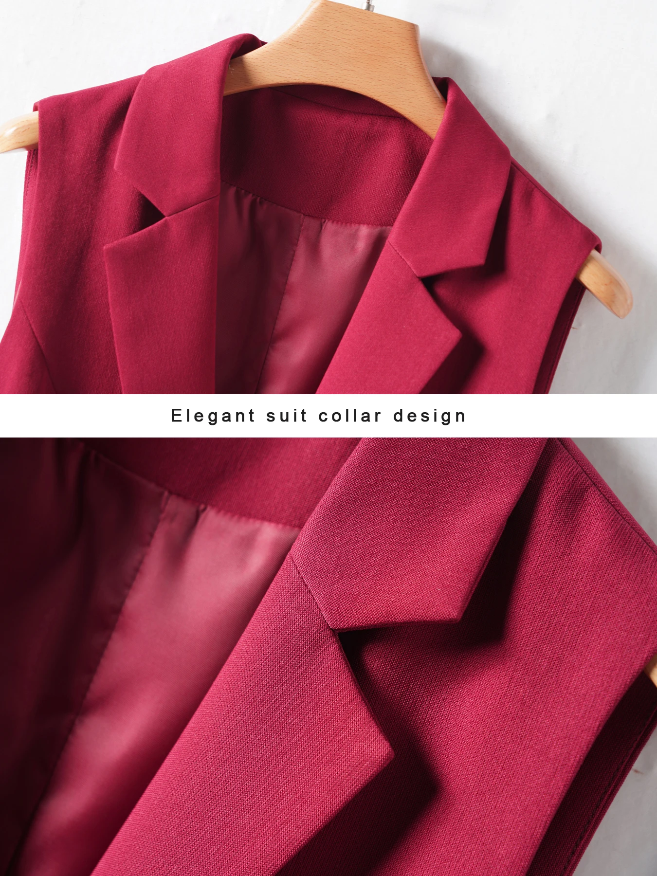 Simple and Elegant Women's Vest in a Suit Style, a One-Button Business Jacket for Spring and Autumn, Versatile and Slimming, Exuding Elegance