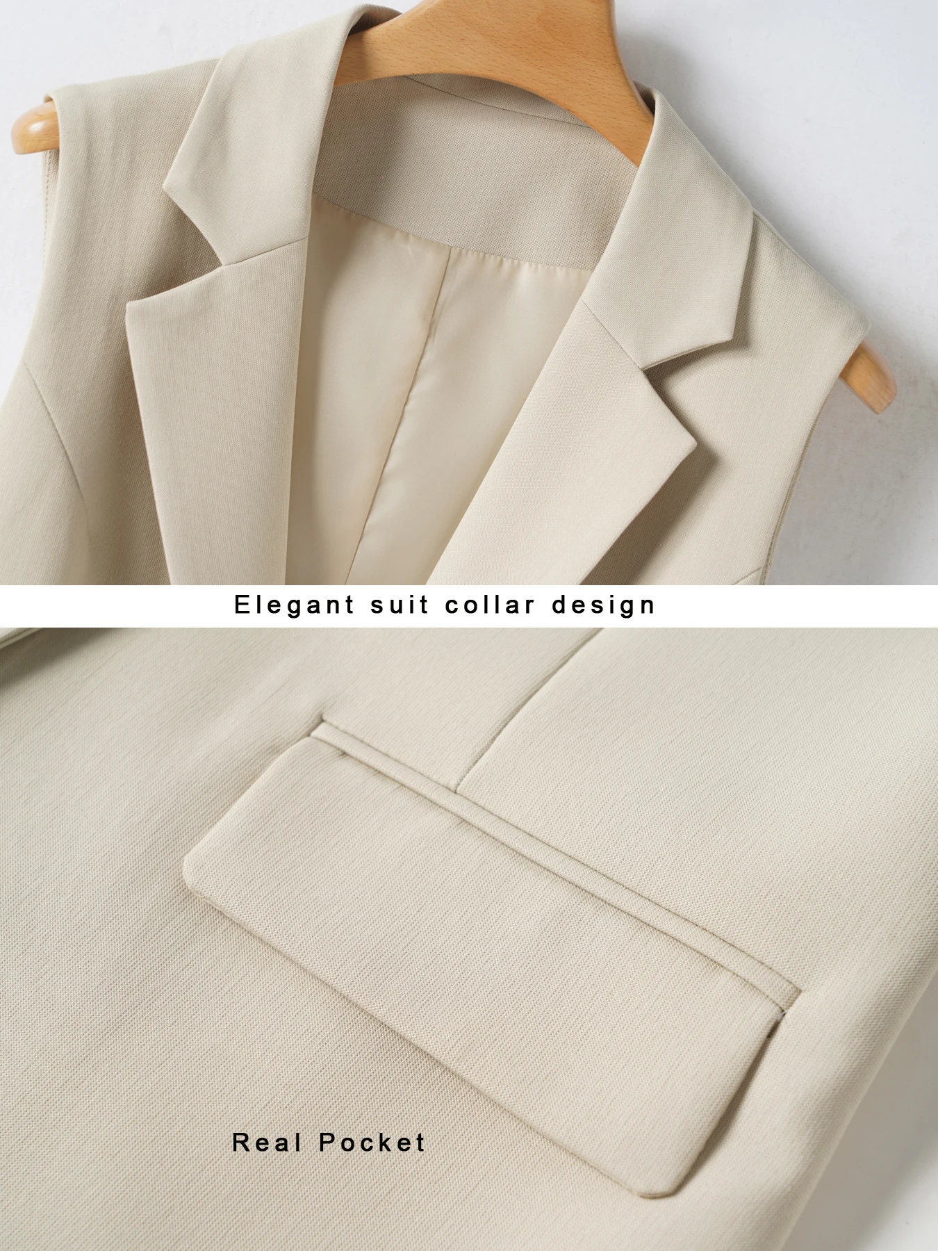 Simple and Elegant Women's Vest in a Suit Style, a One-Button Business Jacket for Spring and Autumn, Versatile and Slimming, Exuding Elegance