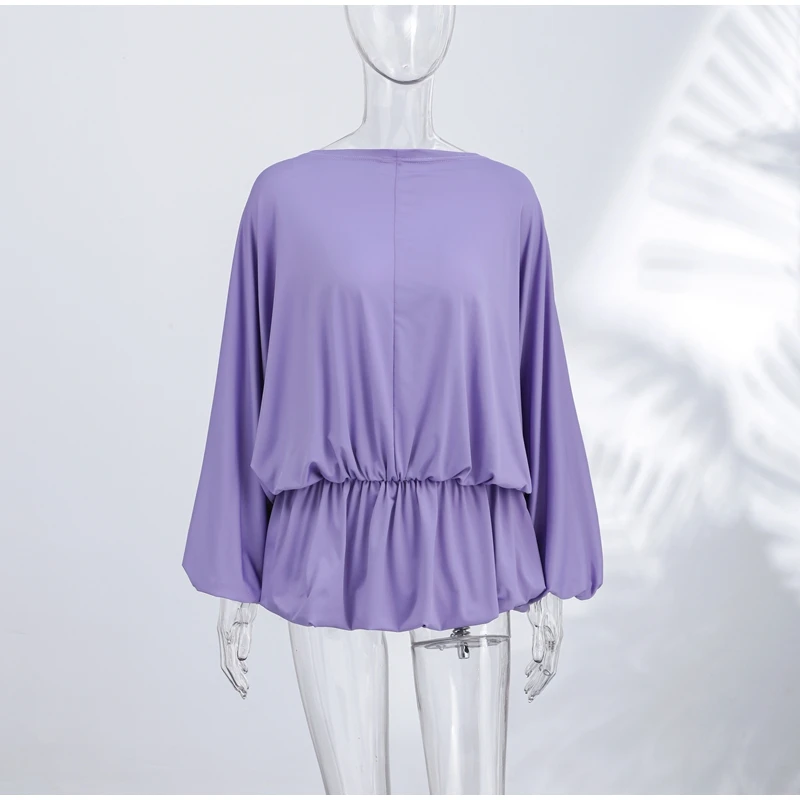 Boho Lace Up Women Mini Dress Loose Backless Round Neck Pleated Batwing Sleeve Dresses 2026 Summer Lady Vacation Party Robes New