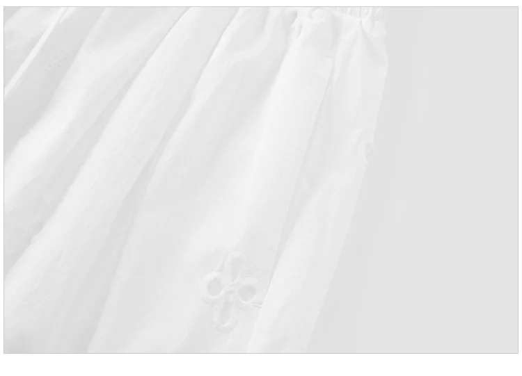 Semir Women Pants Casual Hollow Embroidered White Loose Minimalist Gentle 2026 Summer Fashion Daily Casual Top