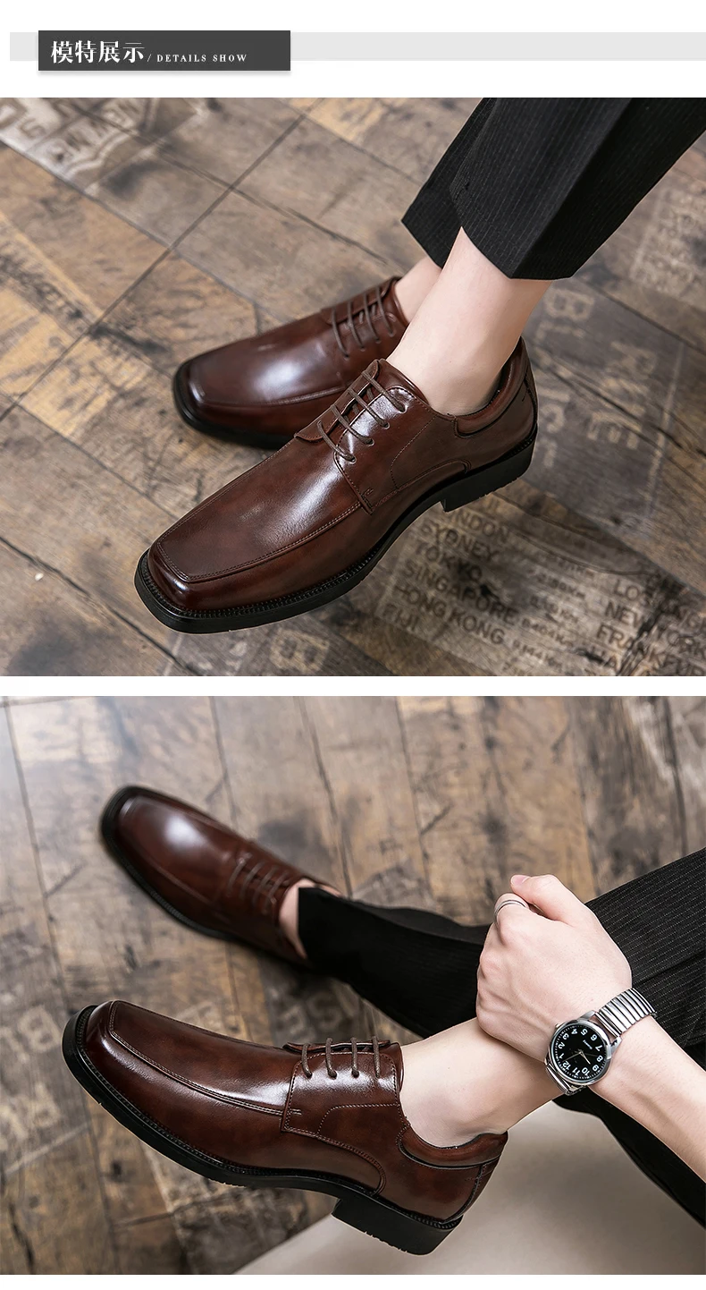 Trend Men's Dress Shoes High Quality Brogues Office Casual Business Shoes For Men Classic Wedding Party Formal Leather Shoes Man