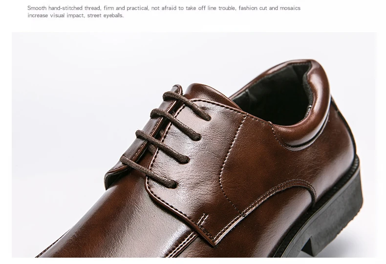 Trend Men's Dress Shoes High Quality Brogues Office Casual Business Shoes For Men Classic Wedding Party Formal Leather Shoes Man