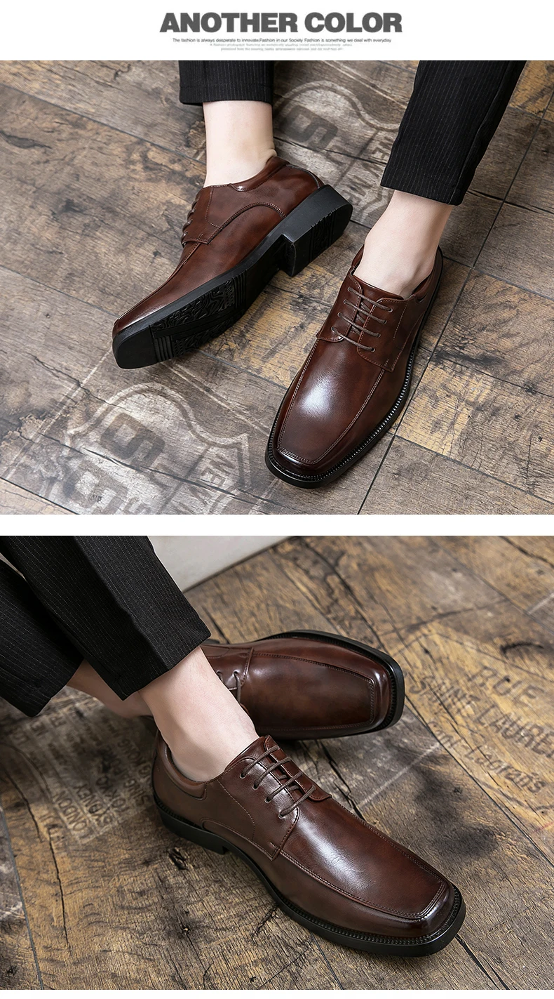 Trend Men's Dress Shoes High Quality Brogues Office Casual Business Shoes For Men Classic Wedding Party Formal Leather Shoes Man