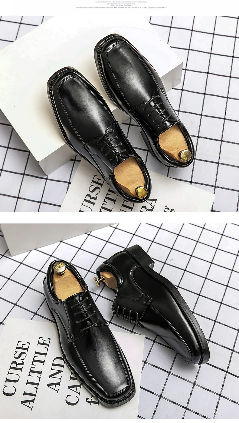 Trend Men's Dress Shoes High Quality Brogues Office Casual Business Shoes For Men Classic Wedding Party Formal Leather Shoes Man