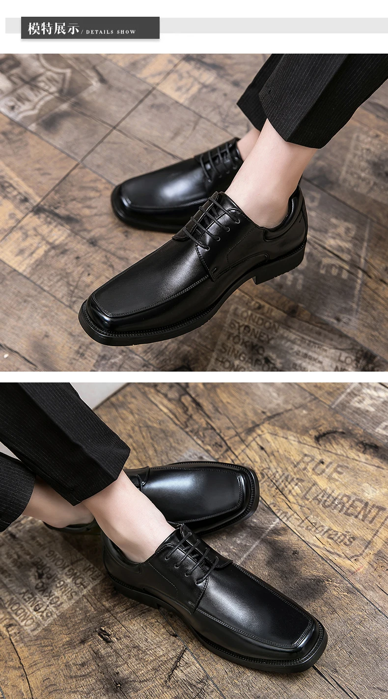 Trend Men's Dress Shoes High Quality Brogues Office Casual Business Shoes For Men Classic Wedding Party Formal Leather Shoes Man