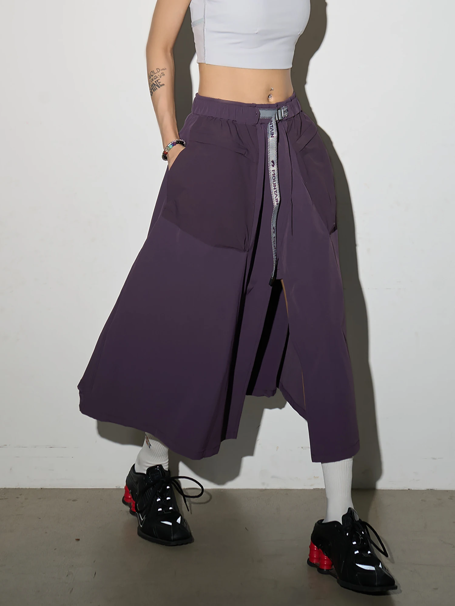 Outdoor Cargo Skirts Pants Men Fashion Quick Dry City Streetwear Loose Casual Sport Sweet Girl Y2k Track Shorts Skirt