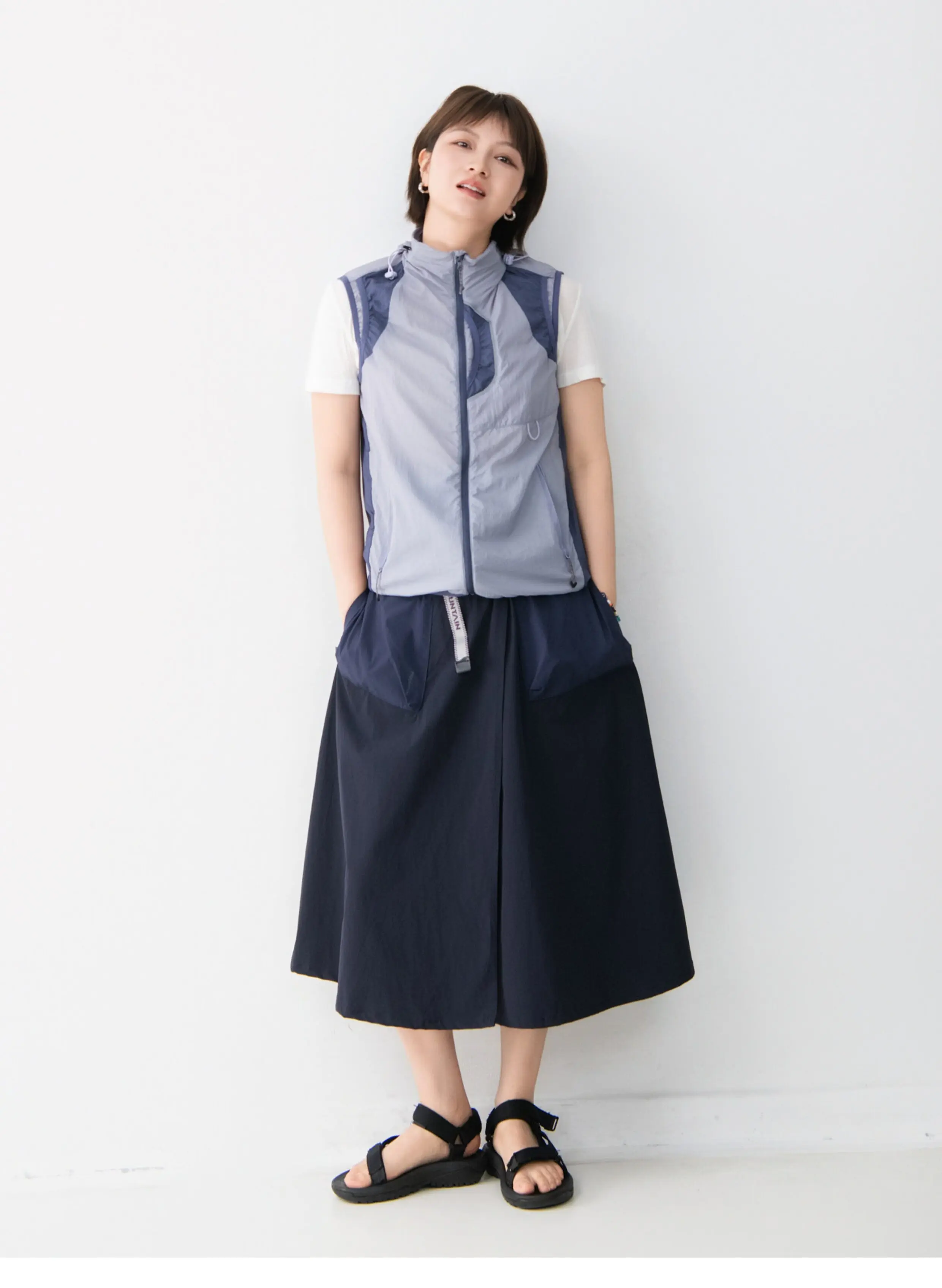Outdoor Cargo Skirts Pants Men Fashion Quick Dry City Streetwear Loose Casual Sport Sweet Girl Y2k Track Shorts Skirt