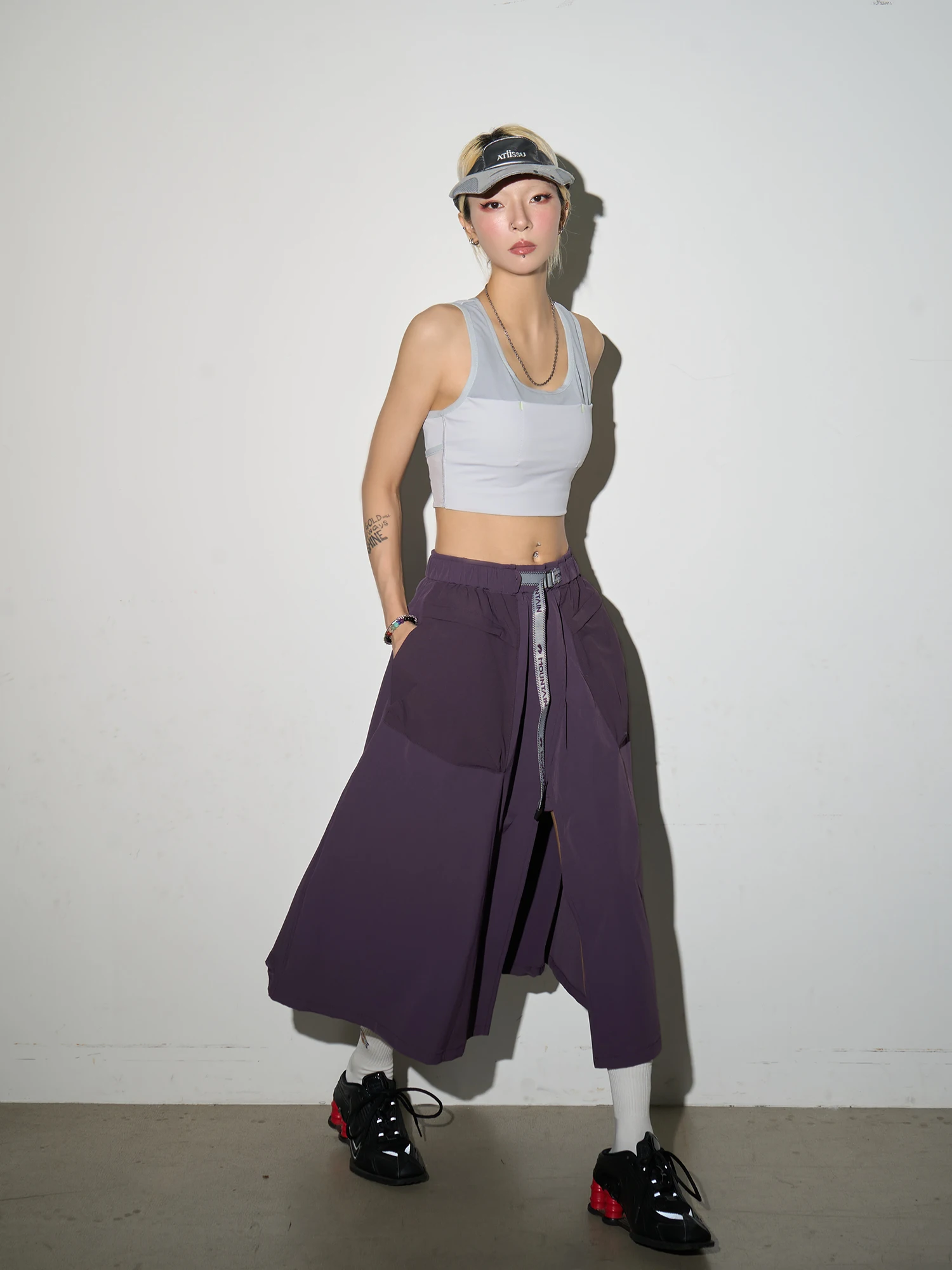 Outdoor Cargo Skirts Pants Men Fashion Quick Dry City Streetwear Loose Casual Sport Sweet Girl Y2k Track Shorts Skirt