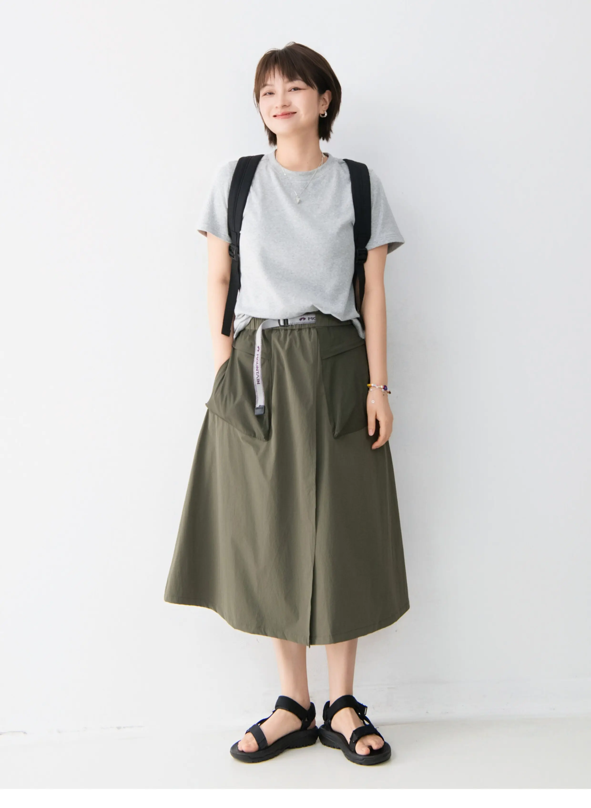 Outdoor Cargo Skirts Pants Men Fashion Quick Dry City Streetwear Loose Casual Sport Sweet Girl Y2k Track Shorts Skirt