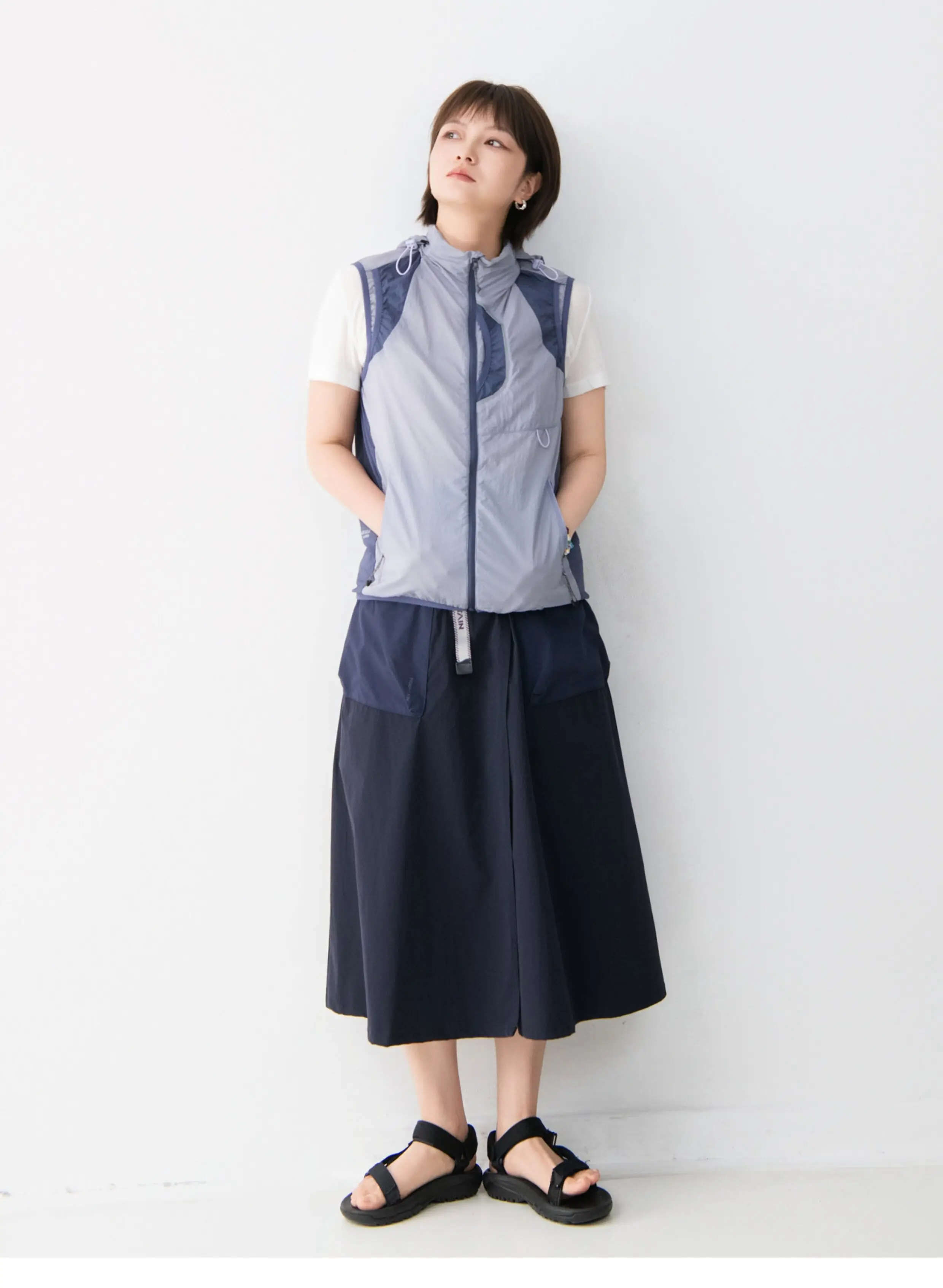Outdoor Cargo Skirts Pants Men Fashion Quick Dry City Streetwear Loose Casual Sport Sweet Girl Y2k Track Shorts Skirt