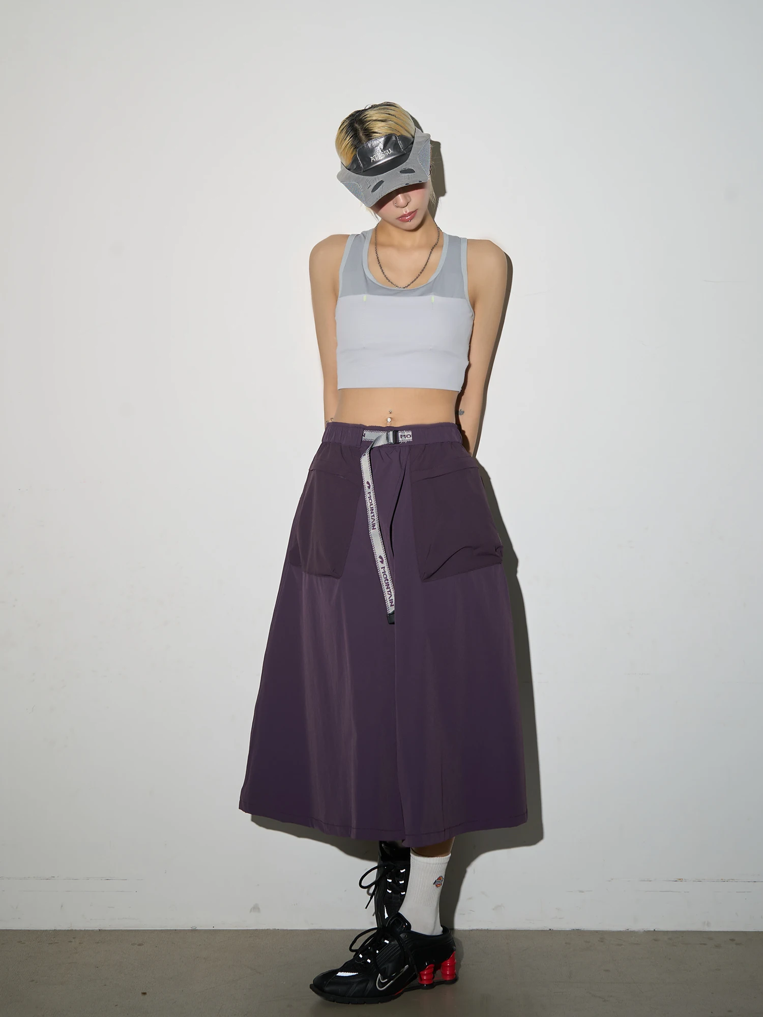 Outdoor Cargo Skirts Pants Men Fashion Quick Dry City Streetwear Loose Casual Sport Sweet Girl Y2k Track Shorts Skirt