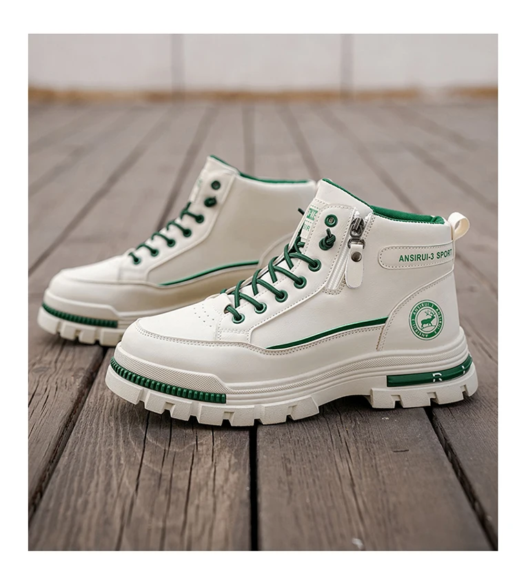 Men's Workwear High-Top Boots | Non-Slip Lace-Up Outdoor Sneakers