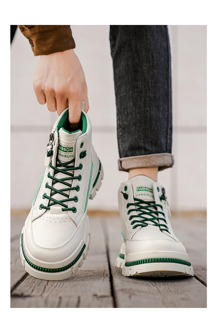 Men's Workwear High-Top Boots | Non-Slip Lace-Up Outdoor Sneakers