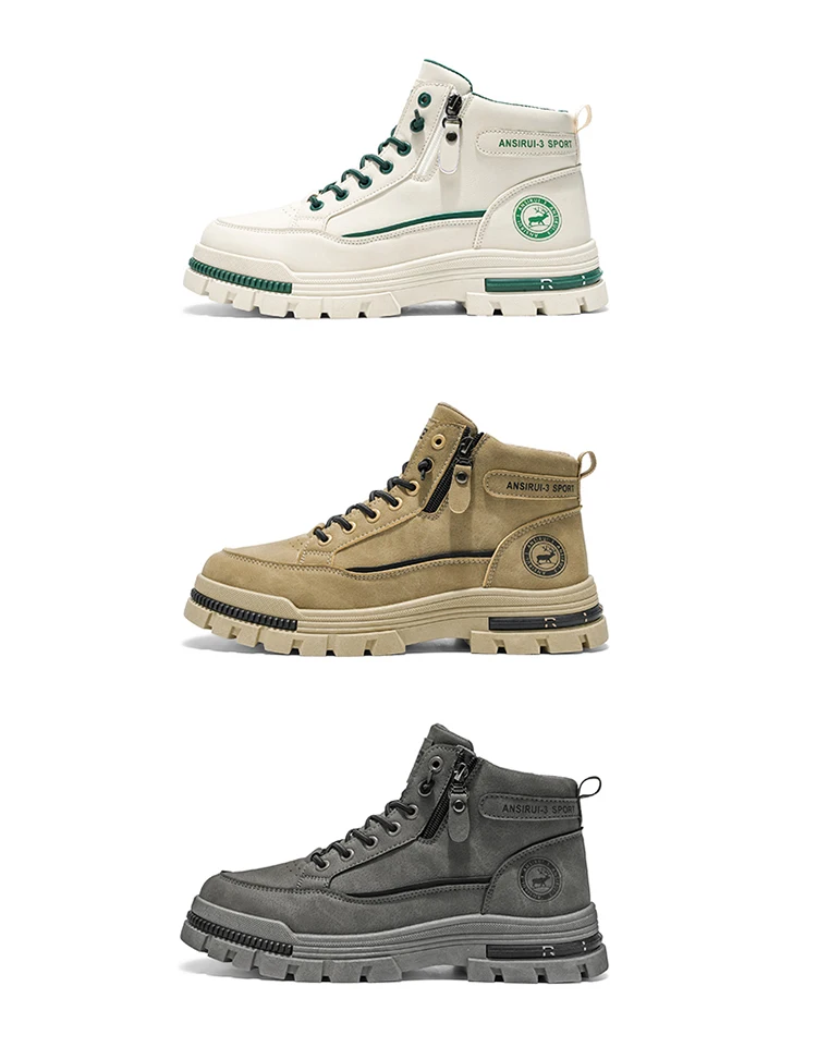 Men's Workwear High-Top Boots | Non-Slip Lace-Up Outdoor Sneakers