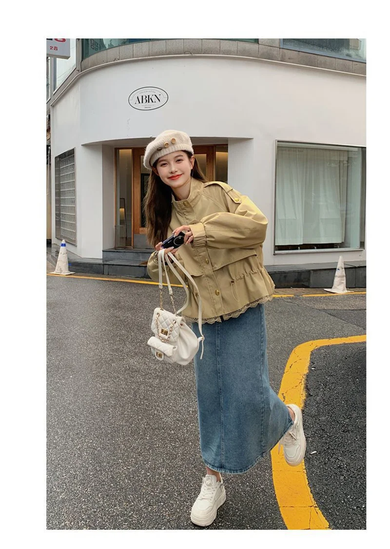 2026 Autumn New Short Windbreaker Jackets Women Trench Coat Female Casual Korean Fashion High-end All-match Outerwear Top Lady