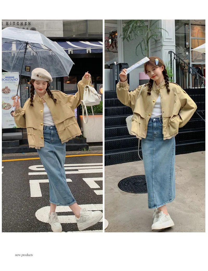 2026 Autumn New Short Windbreaker Jackets Women Trench Coat Female Casual Korean Fashion High-end All-match Outerwear Top Lady
