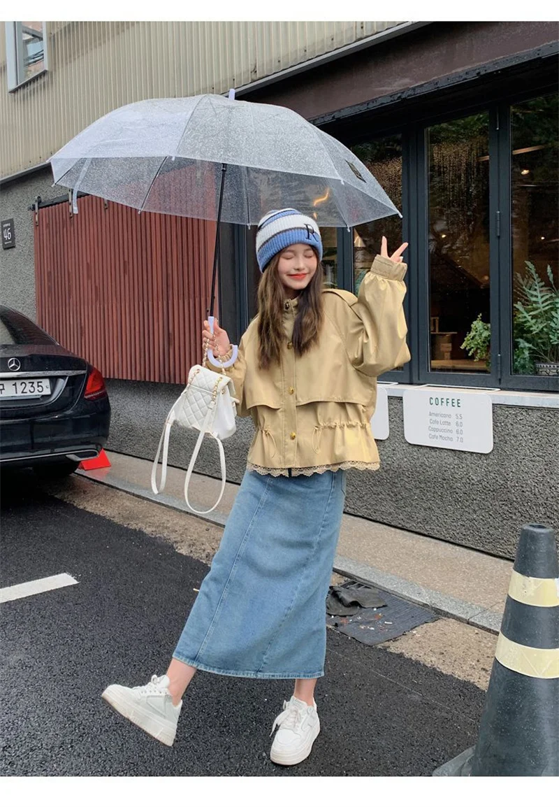 2026 Autumn New Short Windbreaker Jackets Women Trench Coat Female Casual Korean Fashion High-end All-match Outerwear Top Lady