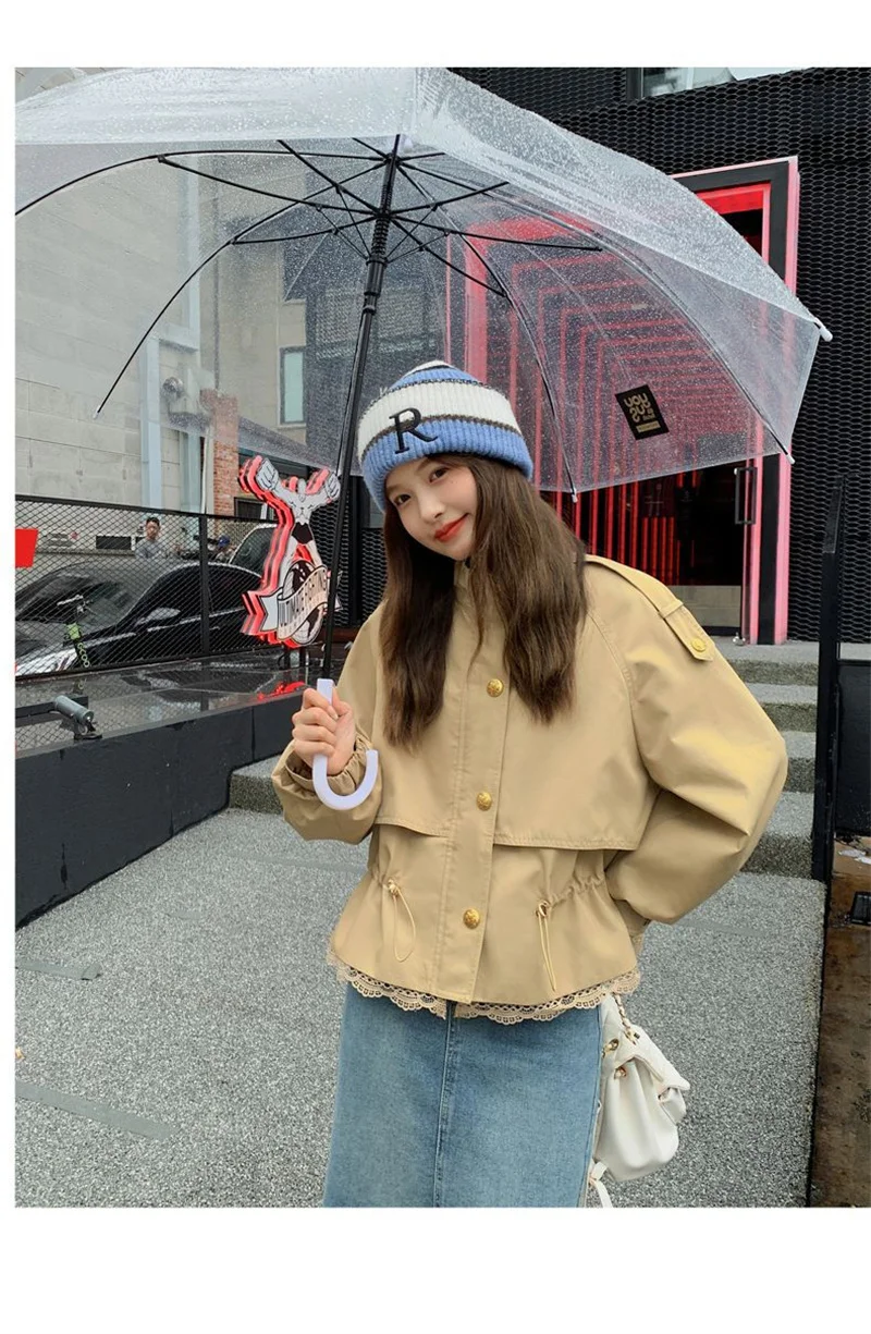 2026 Autumn New Short Windbreaker Jackets Women Trench Coat Female Casual Korean Fashion High-end All-match Outerwear Top Lady