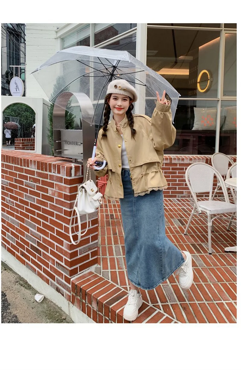 2026 Autumn New Short Windbreaker Jackets Women Trench Coat Female Casual Korean Fashion High-end All-match Outerwear Top Lady