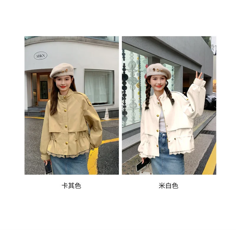 2026 Autumn New Short Windbreaker Jackets Women Trench Coat Female Casual Korean Fashion High-end All-match Outerwear Top Lady