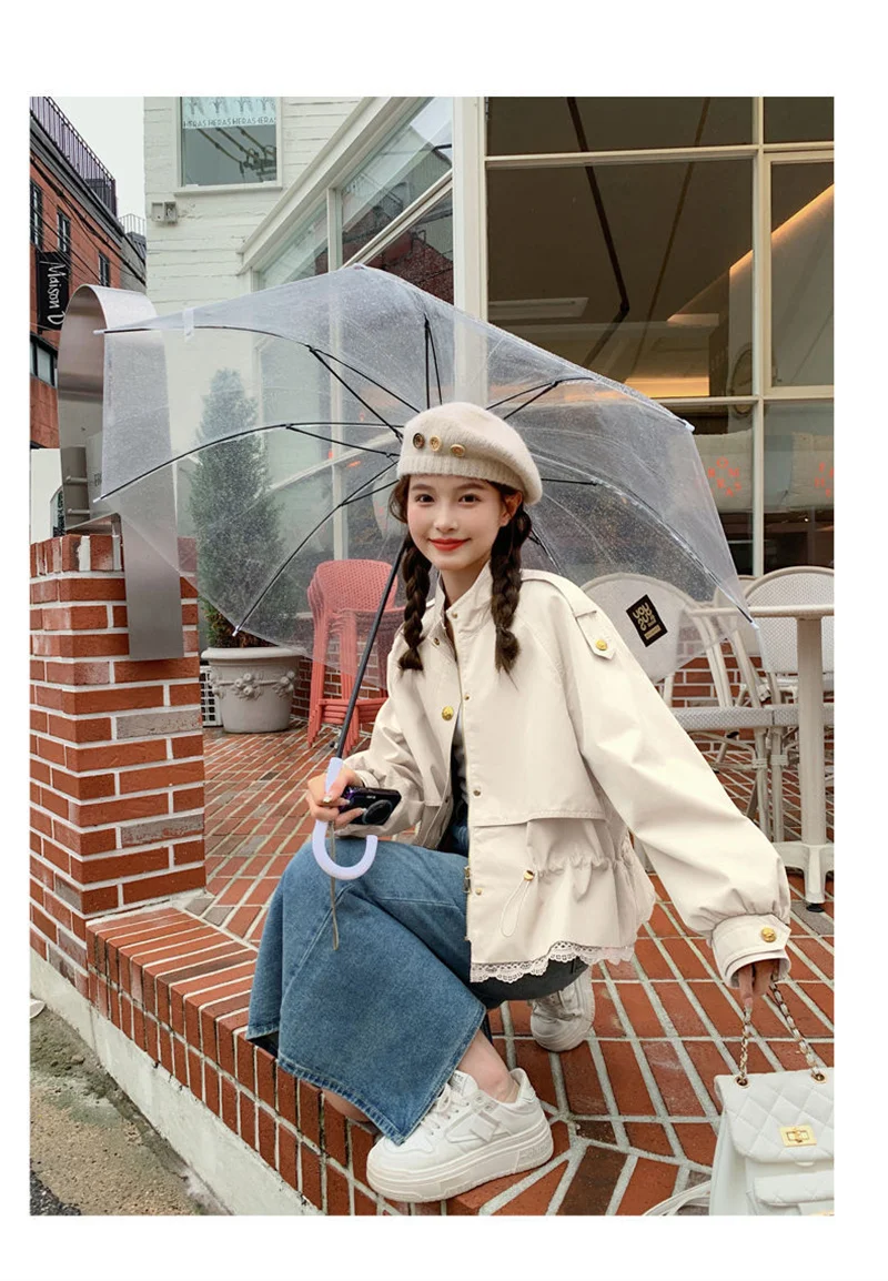 2026 Autumn New Short Windbreaker Jackets Women Trench Coat Female Casual Korean Fashion High-end All-match Outerwear Top Lady