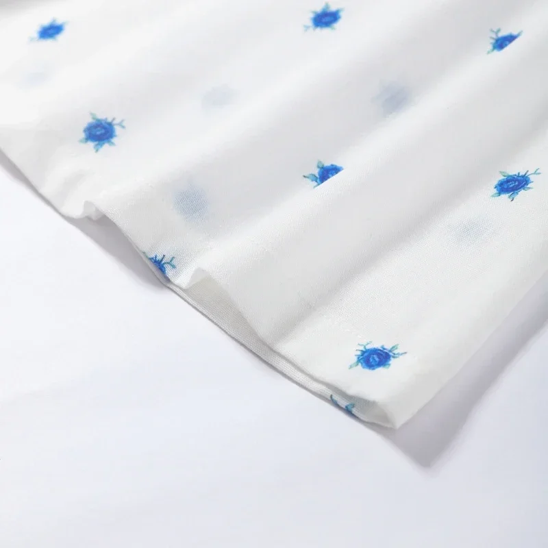 Elegant Flower Print Pants 2 Piece Sets Women Spaghetti Strap Corset Top High Waist Wide Leg Trousers 2026 Y2K Vacation Suits