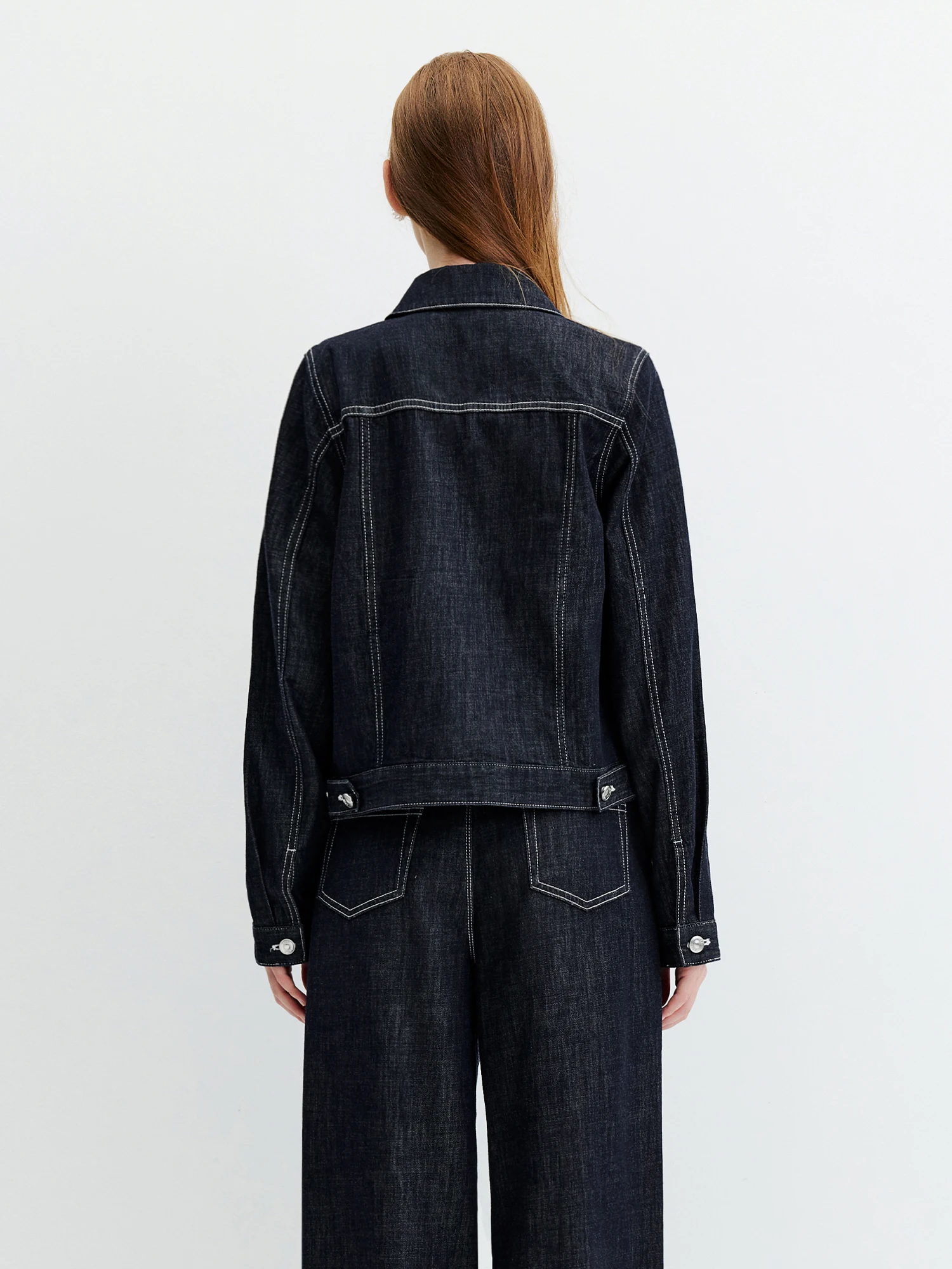 FSLE【Premium Series】Vintage Y2K Denim Jacket Jeans Set Slim Trucker Coat Straight Leg Jeans Co-ord for Retro Street Chic Style