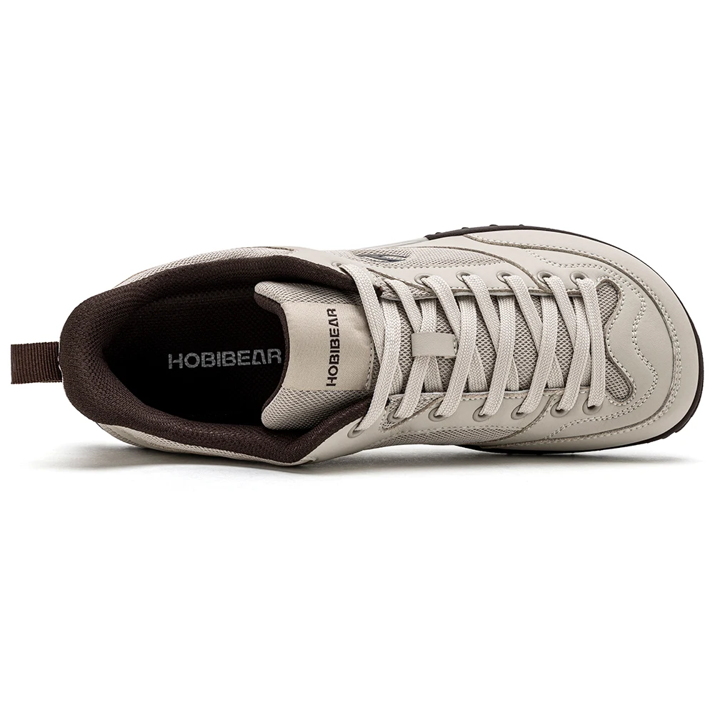 HOBIBEAR Hiking Wide Toe Shoes Unisex Outdoor Cross Training Sneakers Lace Up Barefoot Walking Shoes for Men Women