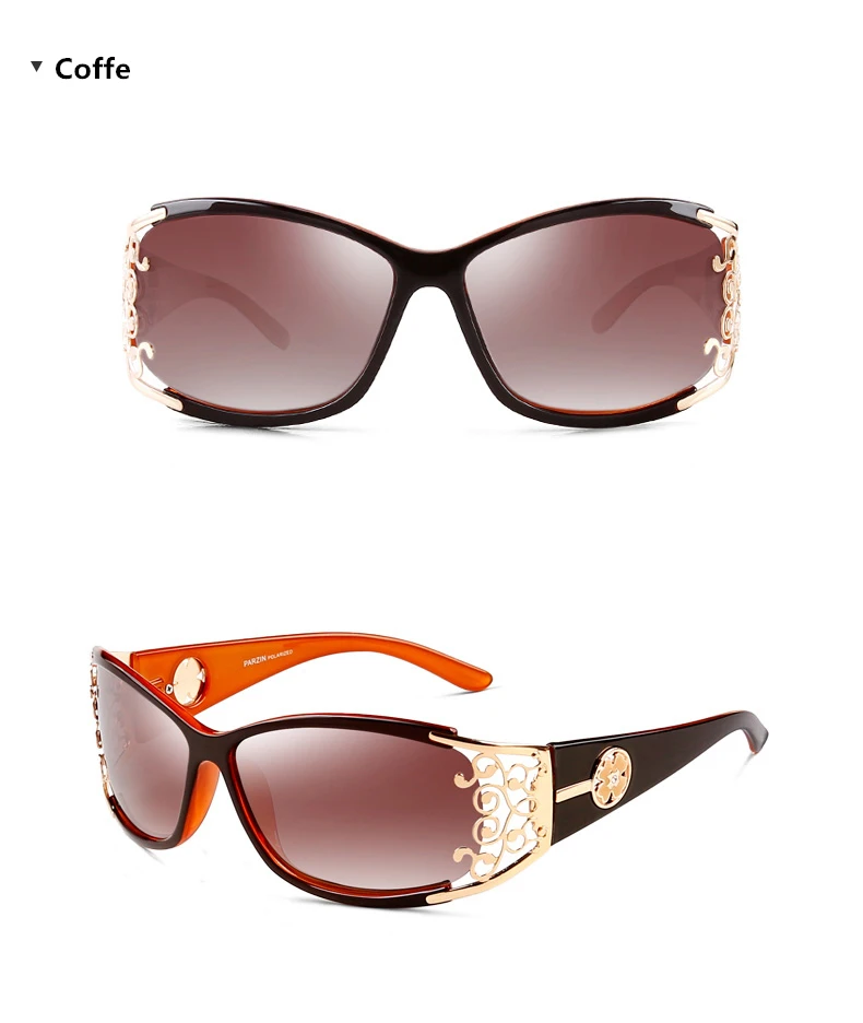 PARZIN Luxury Sunglasses Women Brand Designer Vintage Polarized Ladies Sun Glasses Hollow Lace Female Driving Goggles Shades