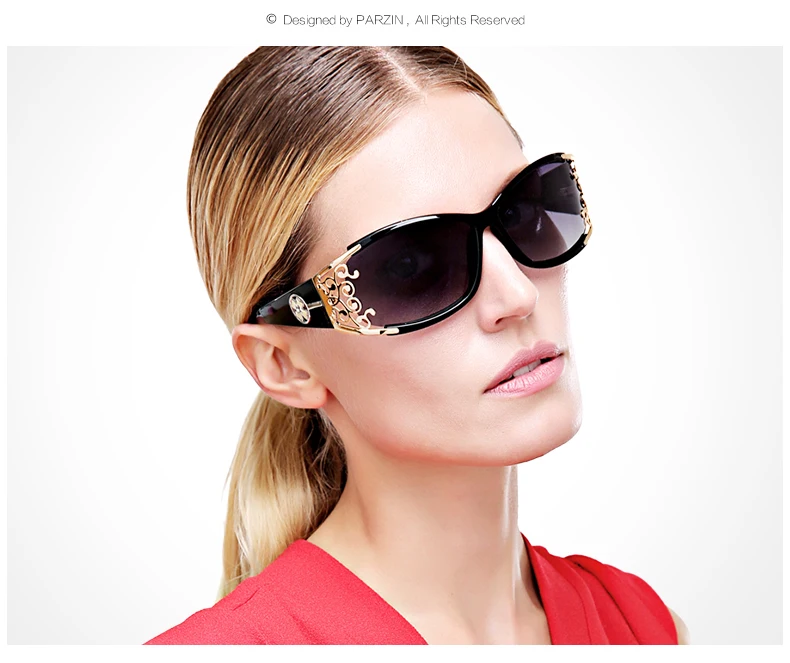 PARZIN Luxury Sunglasses Women Brand Designer Vintage Polarized Ladies Sun Glasses Hollow Lace Female Driving Goggles Shades