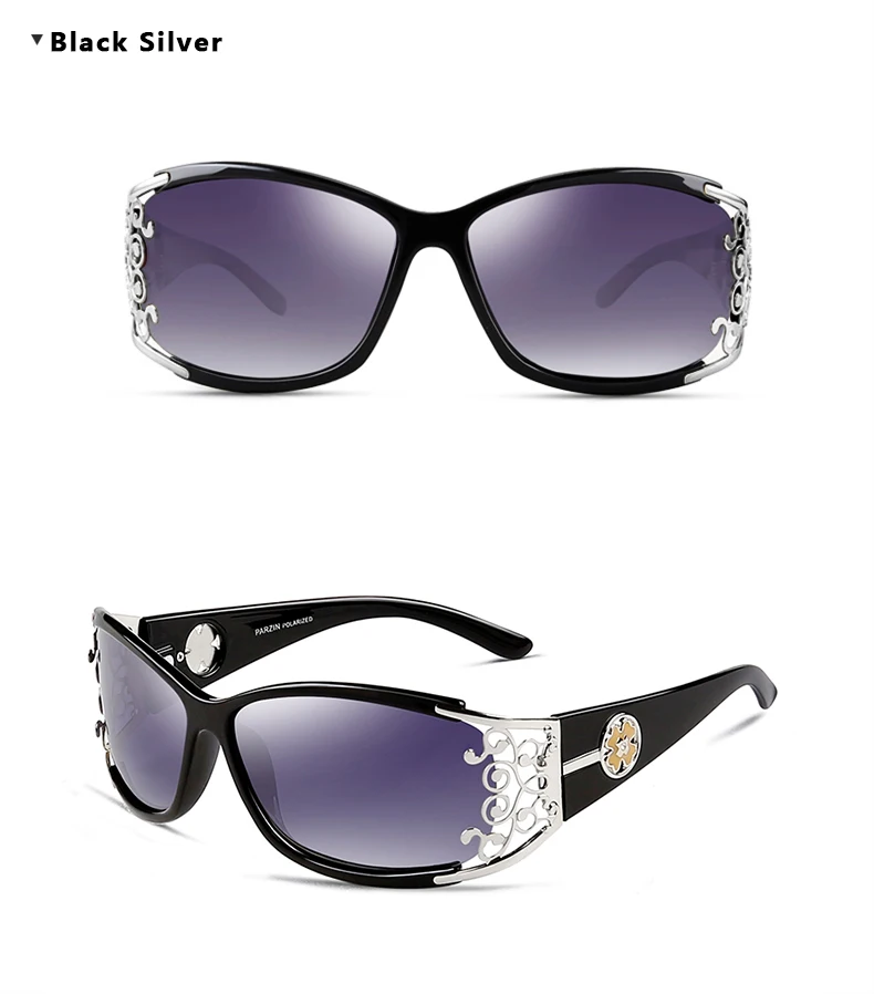 PARZIN Luxury Sunglasses Women Brand Designer Vintage Polarized Ladies Sun Glasses Hollow Lace Female Driving Goggles Shades