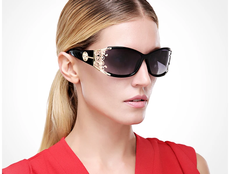 PARZIN Luxury Sunglasses Women Brand Designer Vintage Polarized Ladies Sun Glasses Hollow Lace Female Driving Goggles Shades
