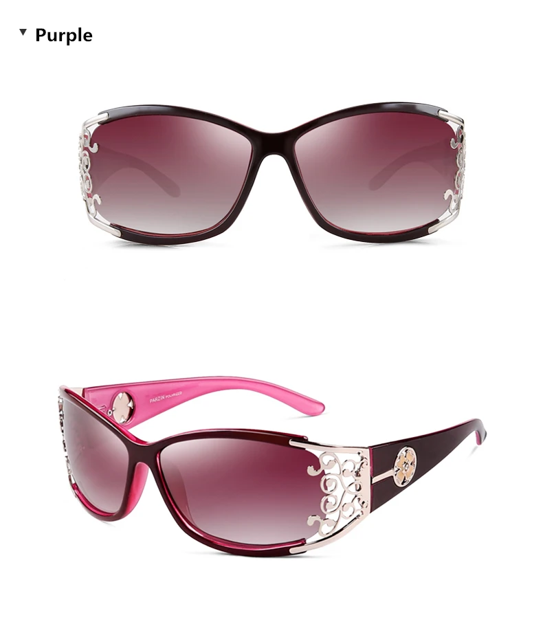 PARZIN Luxury Sunglasses Women Brand Designer Vintage Polarized Ladies Sun Glasses Hollow Lace Female Driving Goggles Shades