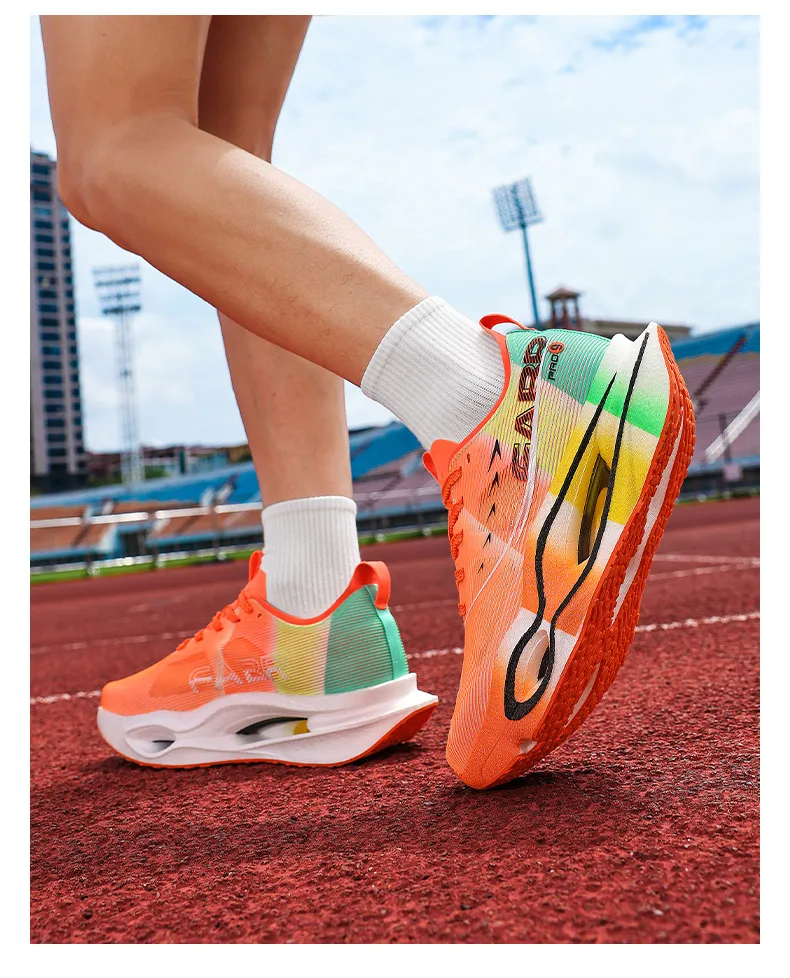 Men Running Shoes Carbon Board Professional Marathon Sports Breathable Lightweight Woman Comfortable Athletic Original Sneakers