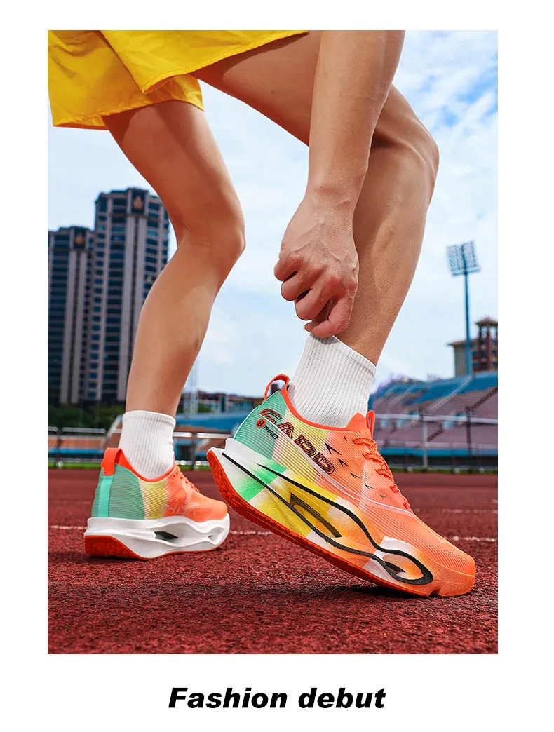Men Running Shoes Carbon Board Professional Marathon Sports Breathable Lightweight Woman Comfortable Athletic Original Sneakers
