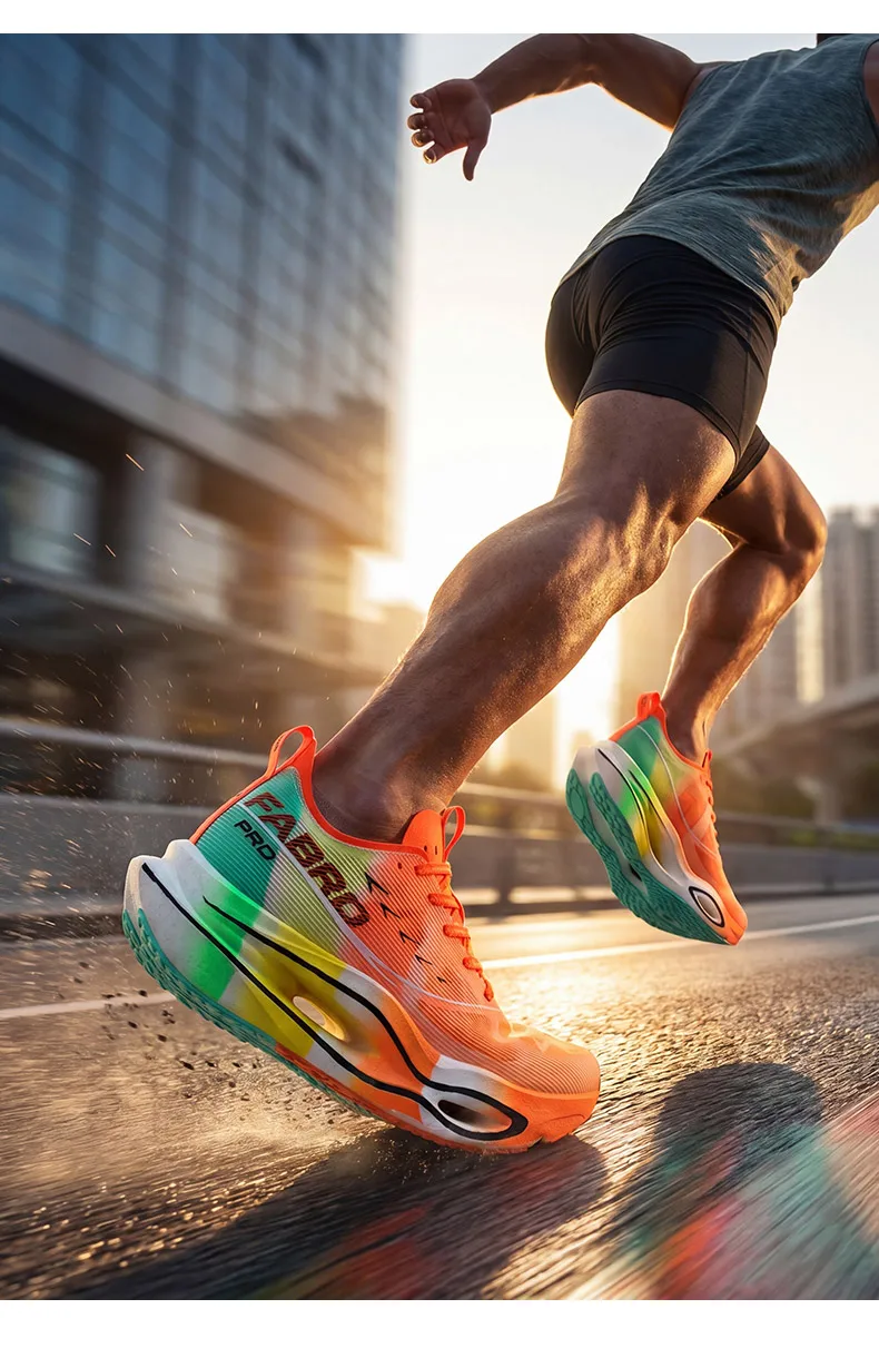Men Running Shoes Carbon Board Professional Marathon Sports Breathable Lightweight Woman Comfortable Athletic Original Sneakers