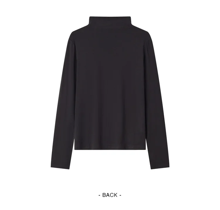 Semir Women Tshirt Thermal Antibacterial Half Turtleneck Solid Slim Fit Long Sleeve 2026 Everyday Layering Base Top