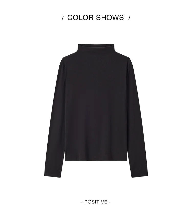Semir Women Tshirt Thermal Antibacterial Half Turtleneck Solid Slim Fit Long Sleeve 2026 Everyday Layering Base Top