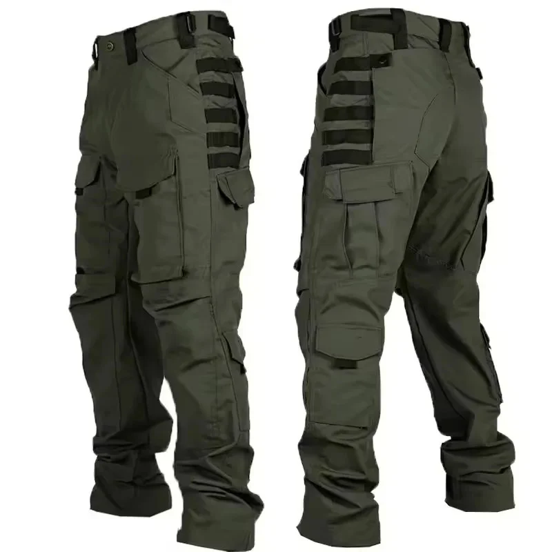 Tactical Pants Men Multi-Pocket Outdoor Cargo Pants Military Combat Trousers Men's Wear-Resistant Hiking Work Trousers Male