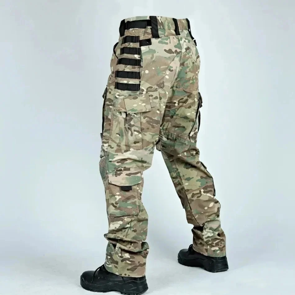 Tactical Pants Men Multi-Pocket Outdoor Cargo Pants Military Combat Trousers Men's Wear-Resistant Hiking Work Trousers Male