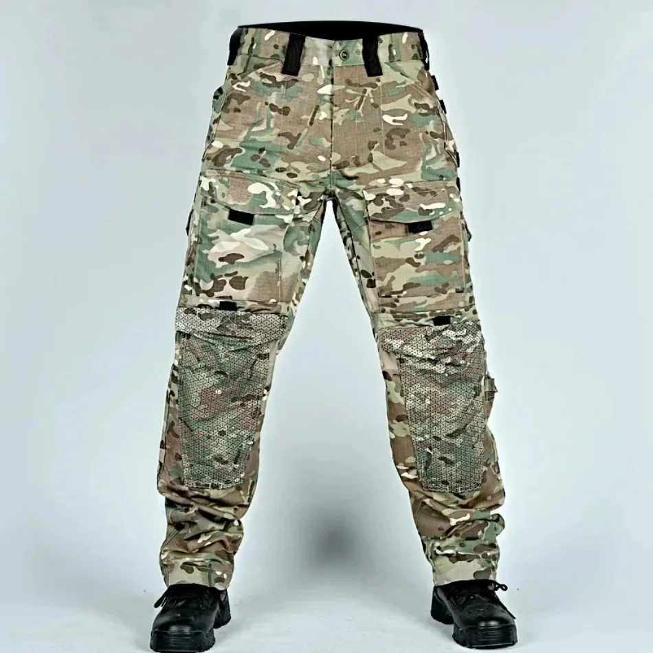Tactical Pants Men Multi-Pocket Outdoor Cargo Pants Military Combat Trousers Men's Wear-Resistant Hiking Work Trousers Male