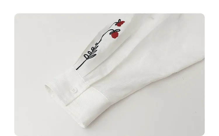CHIC VEN Fashion Women Shirt White Single-breasted Loose Casual Long Sleeve Pony Embroidered Female Blouses Spring Summer 2026