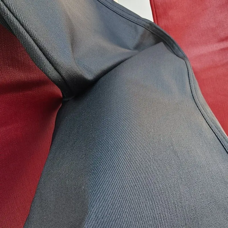 2026 fashionable erd liquid metal coated jeans brushed wax pants hot style high street luxury style black and red